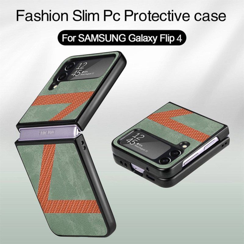 Deksel Til Samsung Galaxy Z Flip 4 Folio Deksel Stil Leather Z Design