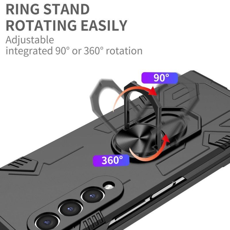 Deksel Til Samsung Galaxy Z Fold 4 Bi-materiale Og Roterende Ring