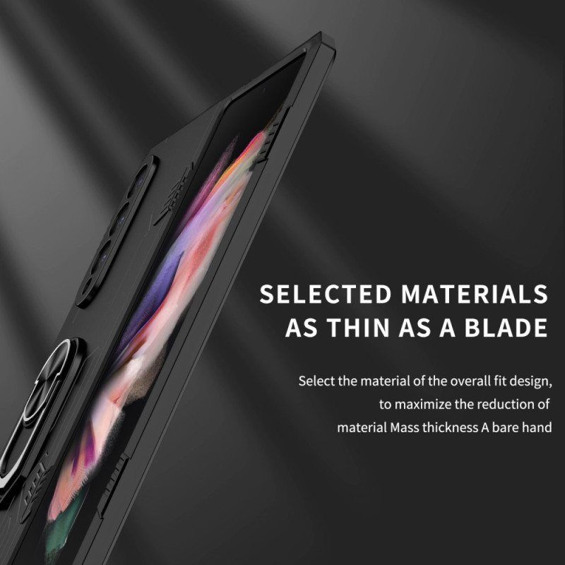 Deksel Til Samsung Galaxy Z Fold 4 Bi-materiale Og Roterende Ring