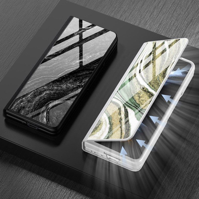 Deksel Til Samsung Galaxy Z Fold 4 Gkk Marble Waves