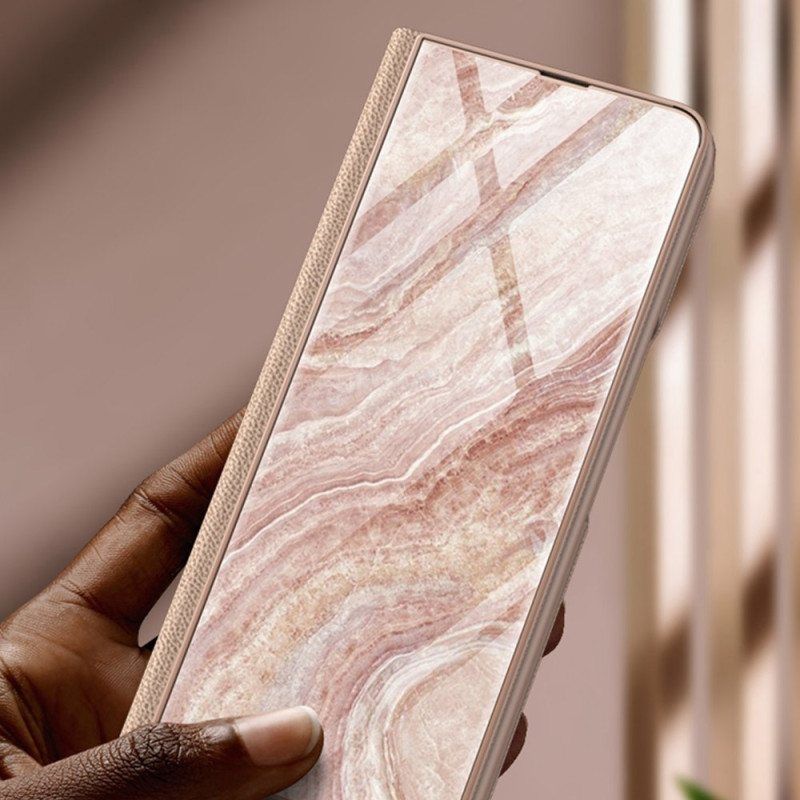 Deksel Til Samsung Galaxy Z Fold 4 Gkk Marble Waves