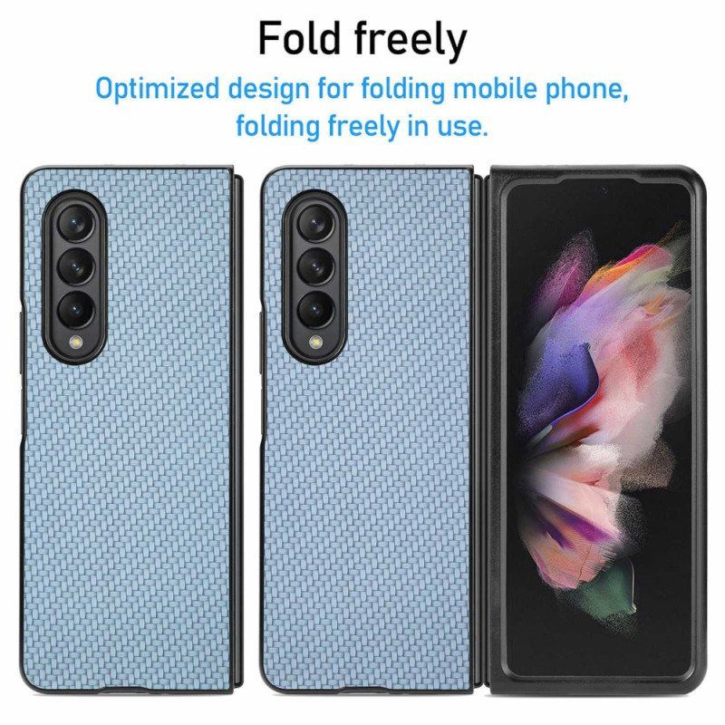 Deksel Til Samsung Galaxy Z Fold 4 Vevd Effekt Karbonfiber