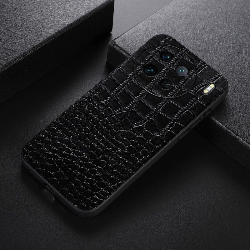 Deksel Til Vivo X90 Pro Ekte Crocodile Texture Lær