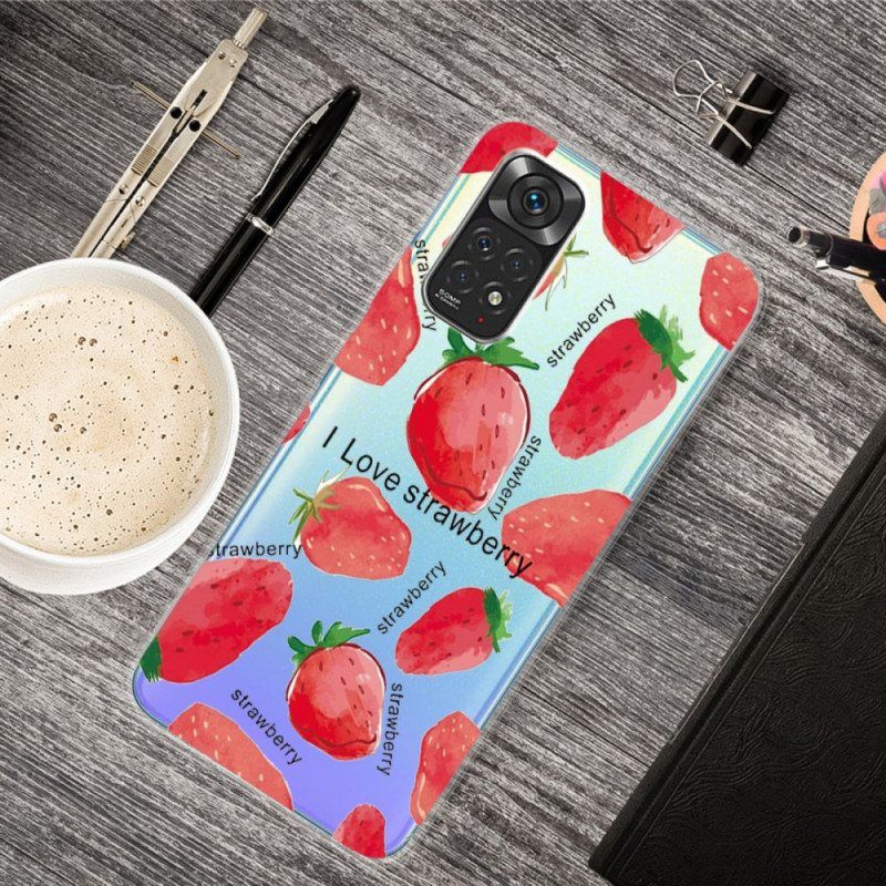 Deksel Til Xiaomi Redmi Note 11 / 11S Strawberries / Jeg Elsker Jordbær