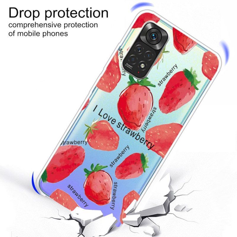 Deksel Til Xiaomi Redmi Note 11 / 11S Strawberries / Jeg Elsker Jordbær