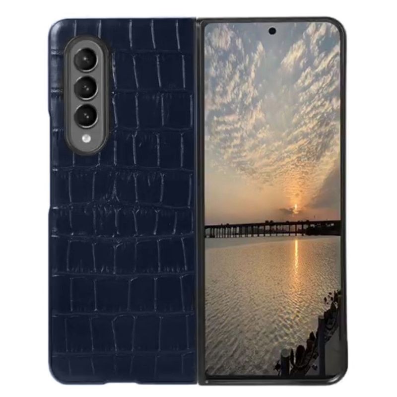 Deksel Til Samsung Galaxy Z Fold 3 5G Croc Skin Effekt