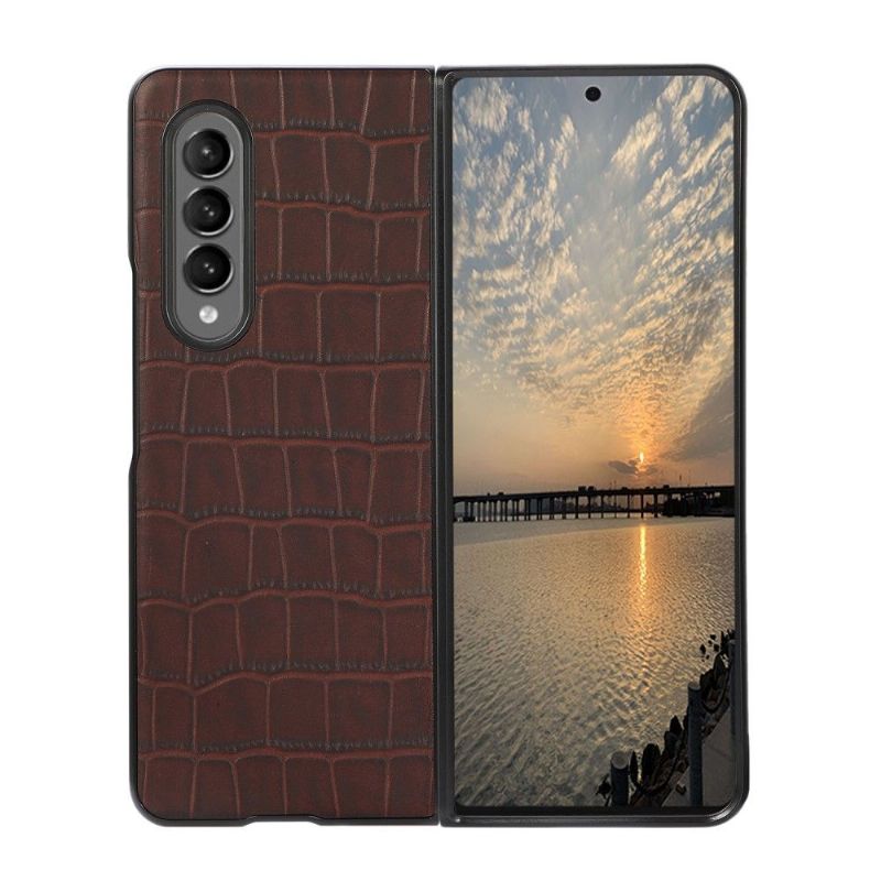 Deksel Til Samsung Galaxy Z Fold 3 5G Croc Skin Effekt