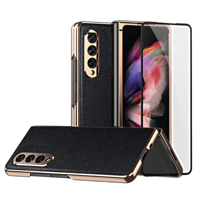 Deksel Til Samsung Galaxy Z Fold 3 5G Deluxe + Beskyttelsesfilm