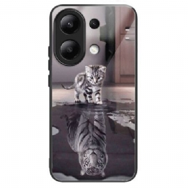 Deksel Xiaomi Redmi Note 13 4g Katt Og Tiger Herdet Glass