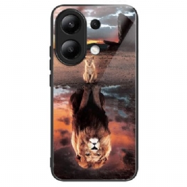 Deksel Xiaomi Redmi Note 13 4g Lionceau Dream Herdet Glass Beskyttelse Deksel