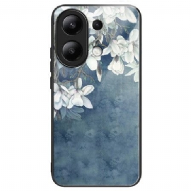 Deksel Xiaomi Redmi Note 13 4g Mobildeksel Magnolias Herdet Glass