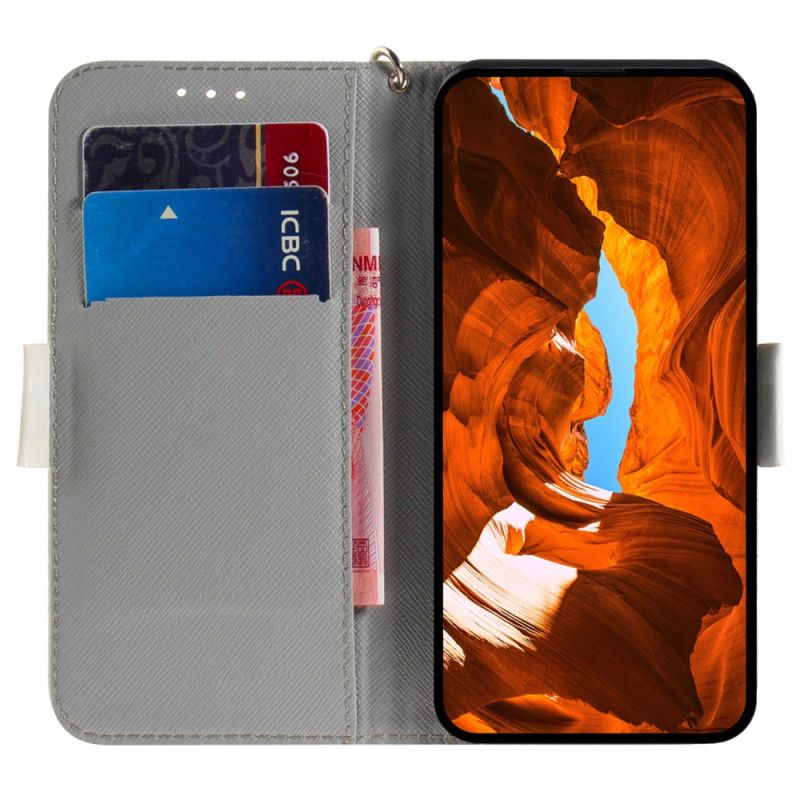 Folio Deksel Xiaomi Redmi Note 13 4g Strapped Mops Beskyttelse Deksel