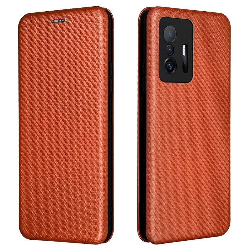 Folio Deksel Til Xiaomi 11T / 11T Pro Carbon Fiber Leathette