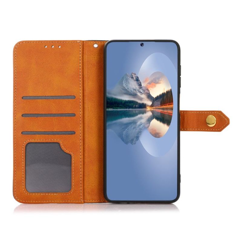 Folio Deksel Til Xiaomi 11T / 11T Pro Khazneh Bicolor Kunstskinn