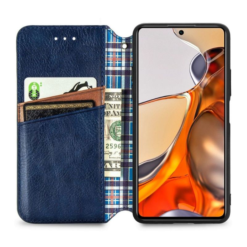 Folio Deksel Til Xiaomi 11T / 11T Pro Kub Design Kortholder