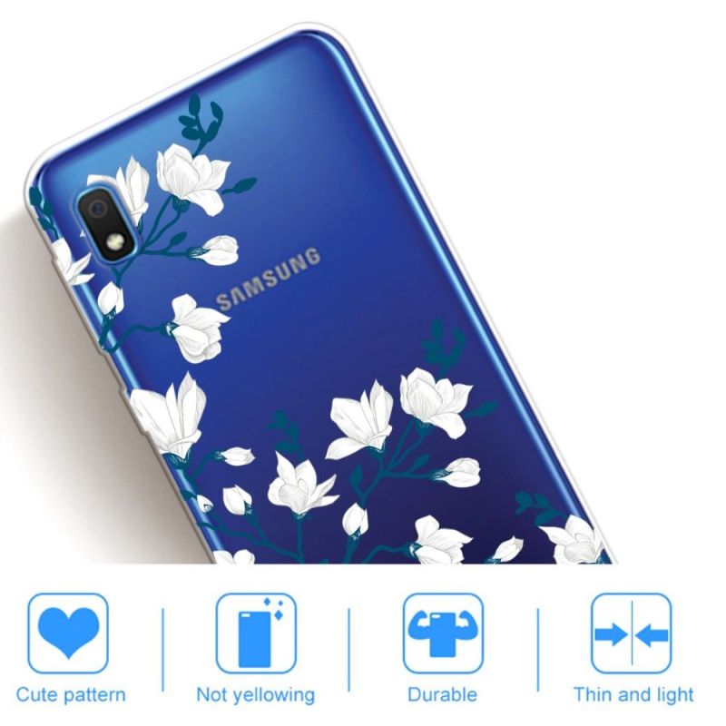 Deksel Til Samsung Galaxy A10 Hvite Blomster