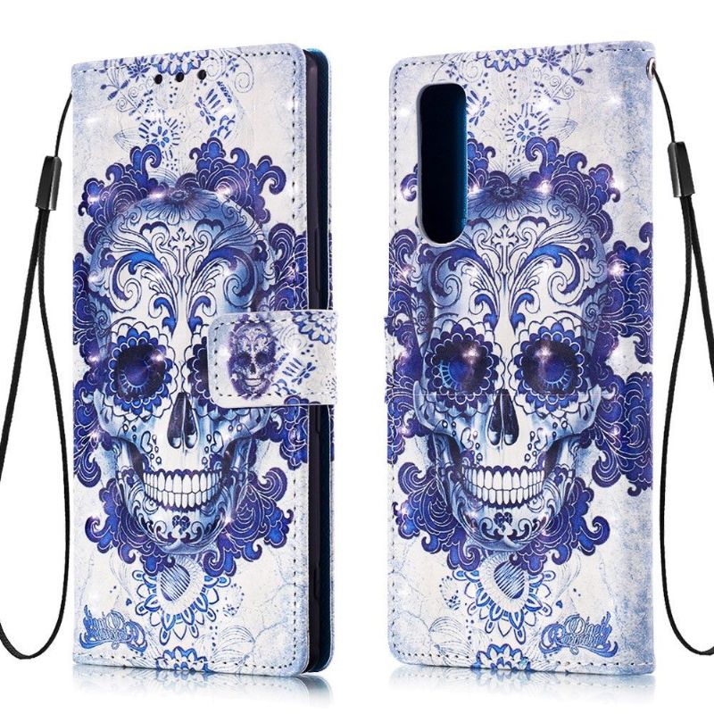 Folio Deksel Til Sony Xperia 5 Calavera Mønster