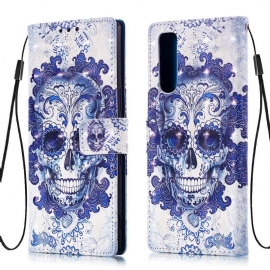 Folio Deksel Til Sony Xperia 5 Calavera Mønster