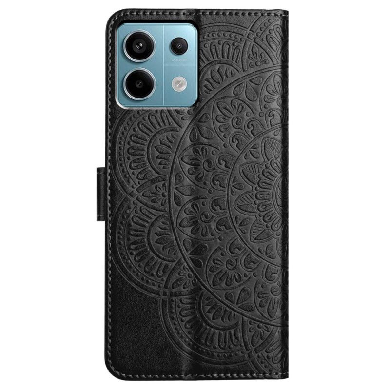 Folio Deksel Til Xiaomi Redmi Note 13 Pro 5g Trykt Mandala Med Stropp