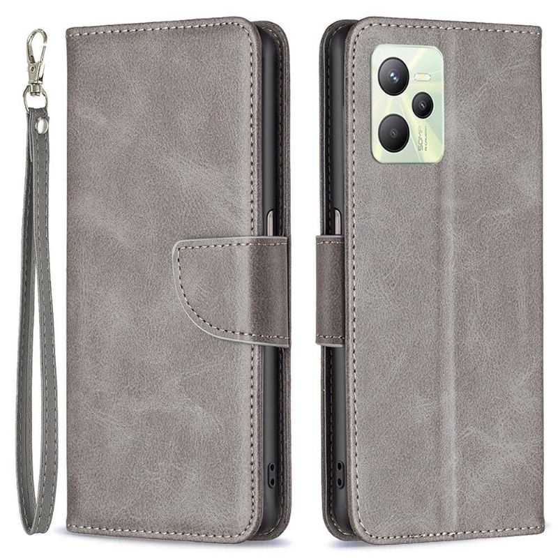 Folio Deksel Til Realme C35 Med Kjede Faux Leather Series-4