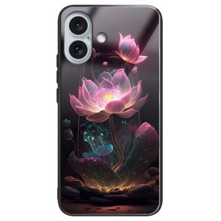 Deksel iPhone 16 Plus Lotus Rose Herdet Glass