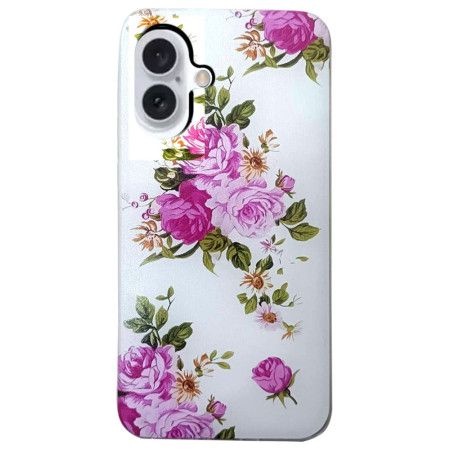 Deksel iPhone 16 Plus Mobildeksel Rosa Blomster