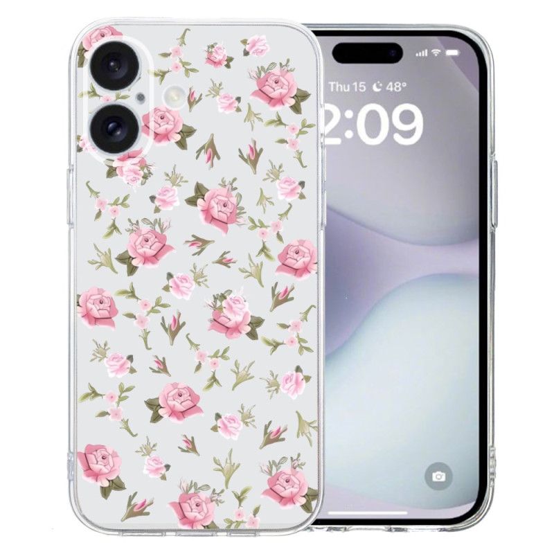 Deksel iPhone 16 Plus Små Rosa Blomster