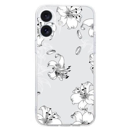 Deksel Til iPhone 16 Plus Hvite Blomster