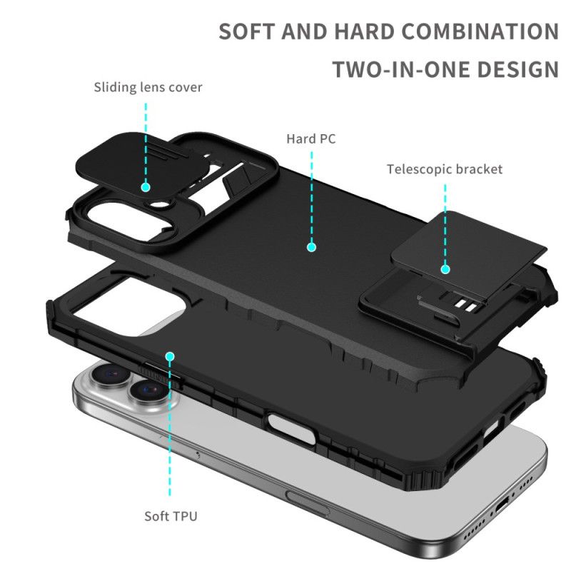 Deksel Til iPhone 16 Plus Kameraskyveknapp Og Støtte