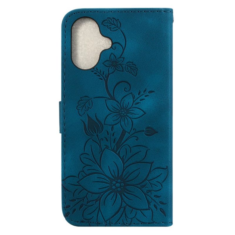 Folio Deksel iPhone 16 Plus Blomster