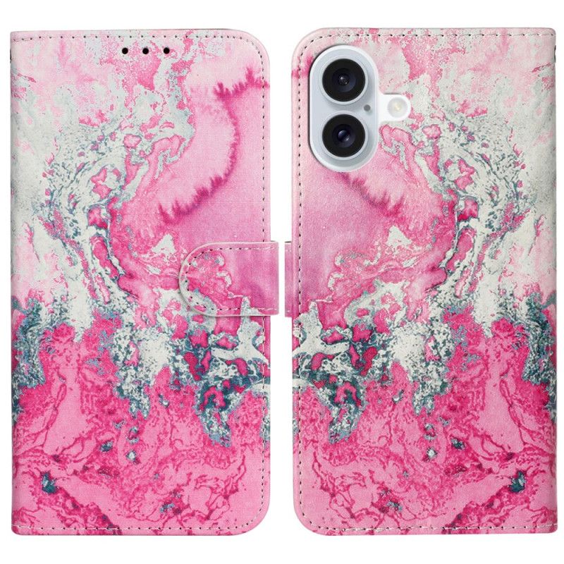 Folio Deksel iPhone 16 Plus Marinerosa Marmor