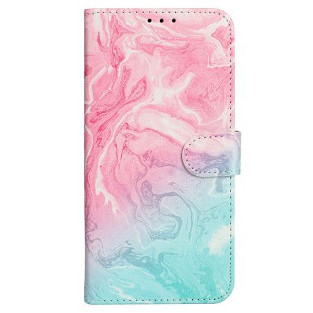 Folio Deksel iPhone 16 Plus Rosa Grønn Marmor