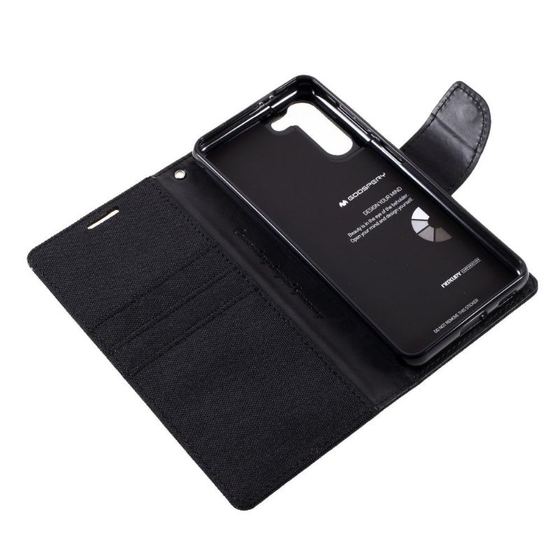 Folio Deksel Til Samsung Galaxy S21 Plus 5G Lommebok Mercury Canvas