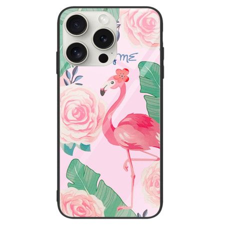 Deksel iPhone 16 Pro Mobildeksel Flamingo Herdet Glass