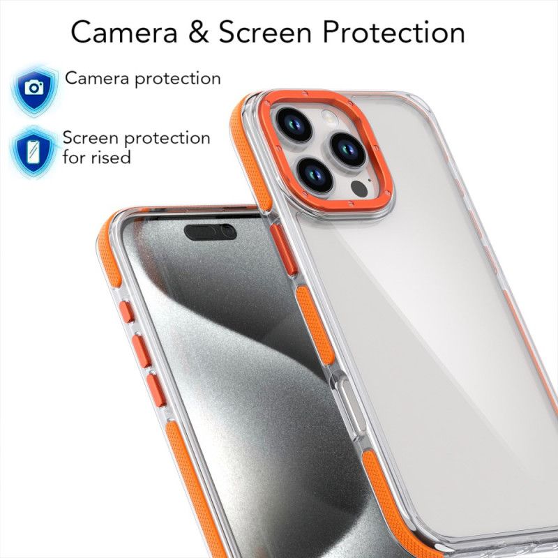 Deksel iPhone 16 Pro Transparent Anti-drop