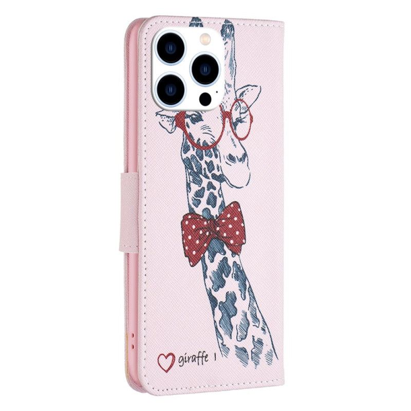 Folio Deksel iPhone 16 Pro Giraffe