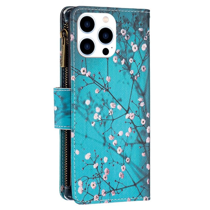 Folio Deksel iPhone 16 Pro Plum Blossom Lommebok