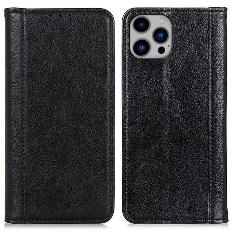 Folio Deksel iPhone 16 Pro Split Leather Vintage Design