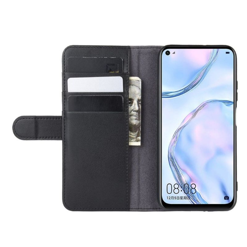 Etui Til Huawei P40 Lite Folio Deksel Premium Skinn