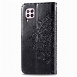 Lærdeksel Til Huawei P40 Lite Originalitet Mandala Sun Card Holder