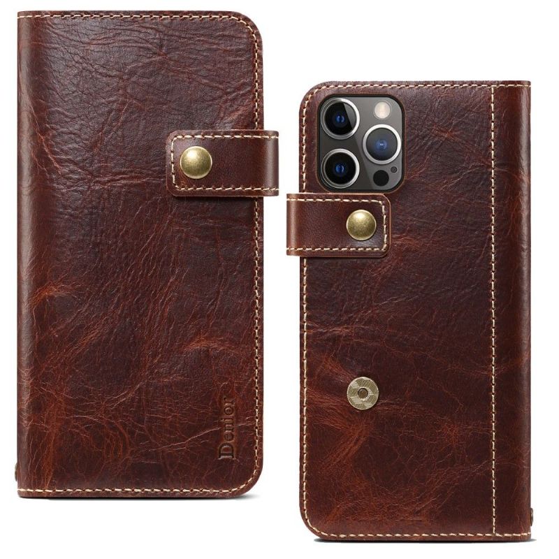 Folio Deksel Til iPhone 13 Pro Denior Vintage Leather