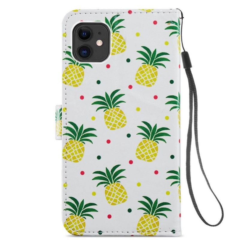 Folio Deksel Til iPhone 11 Ananas