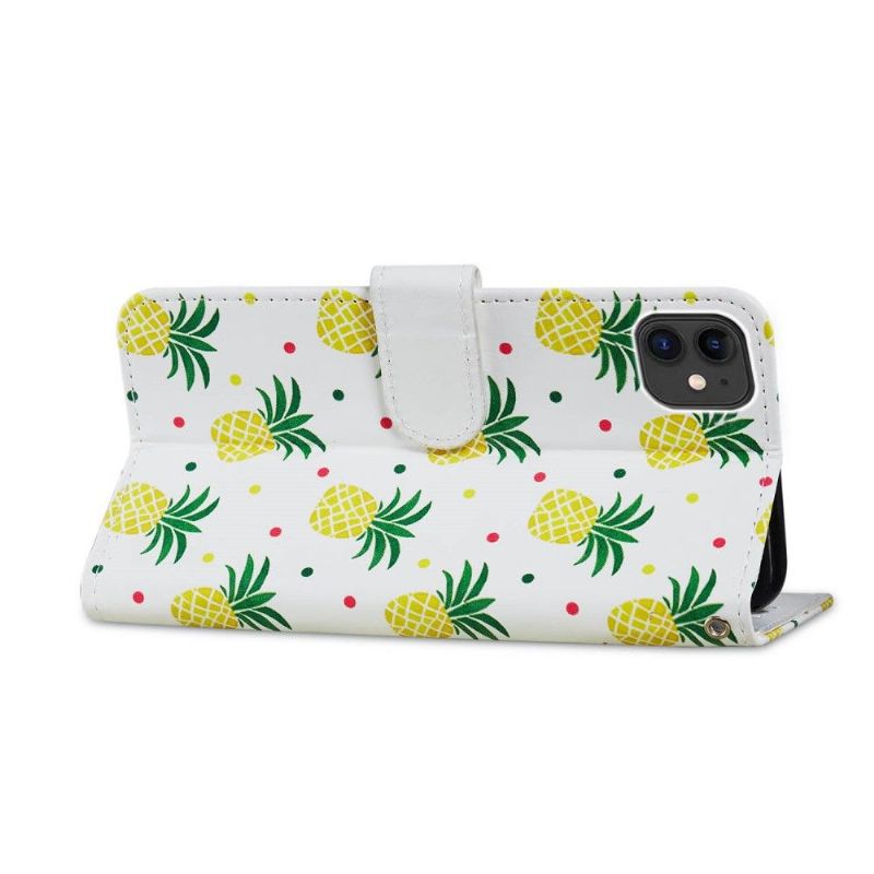 Folio Deksel Til iPhone 11 Ananas