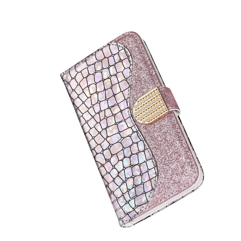 Folio Deksel Til iPhone 11 Anti-fall Croc-effekt Glamour