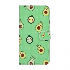 Folio Deksel Til iPhone 11 Anti-fall Kawaii Avocado + Skulderstropp