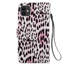 Folio Deksel Til iPhone 11 Leopardmønster