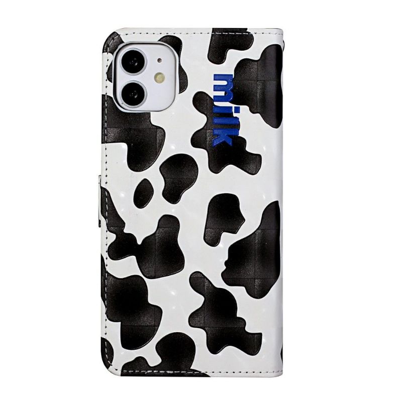 Lærdeksel Til iPhone 11 Originalitet Cow Style + Skulderstropp