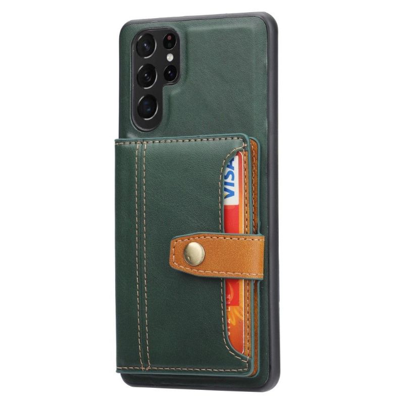 Deksel Til Samsung Galaxy S22 Ultra 5G Zoé Leather Effect Card Holder