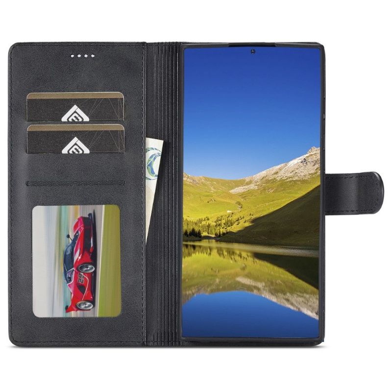 Etui Til Samsung Galaxy S22 Ultra 5G Folio Deksel Skinneffekt Lc.imeeke