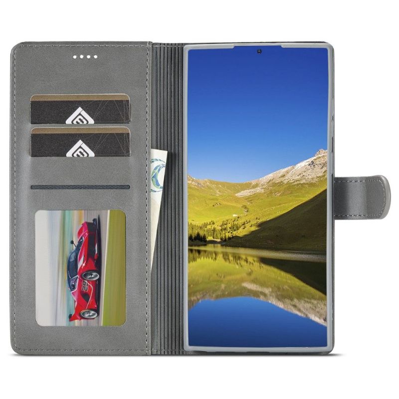 Etui Til Samsung Galaxy S22 Ultra 5G Folio Deksel Skinneffekt Lc.imeeke